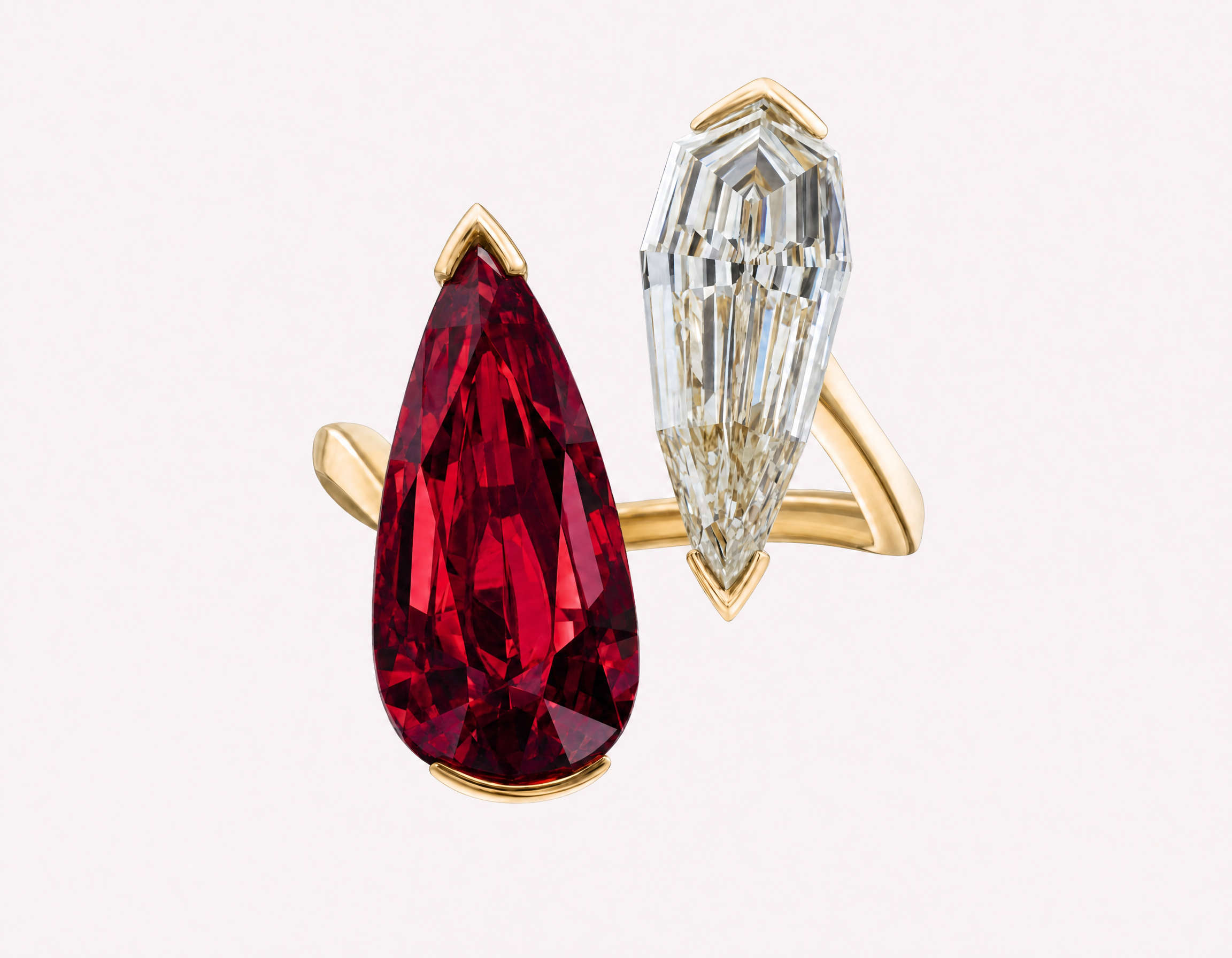 Verso Ring Ruby 14k gold